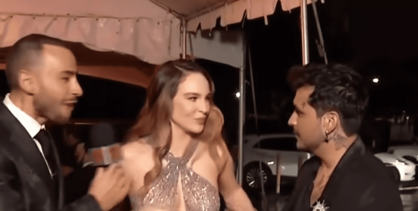 Christian Nodal hace ''escena'' de celos a Belinda tras amistoso saludo a reportero